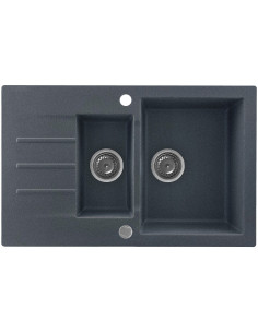 Zlew Kernau KGSA 6079 1,5B1D Graphite - widok z przodu