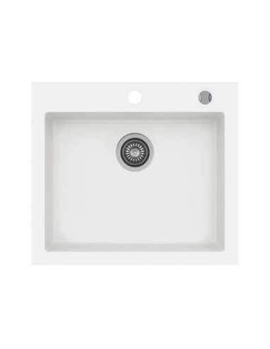 Zlew Kernau KGSH 60 1B PURE WHITE - widok z boku