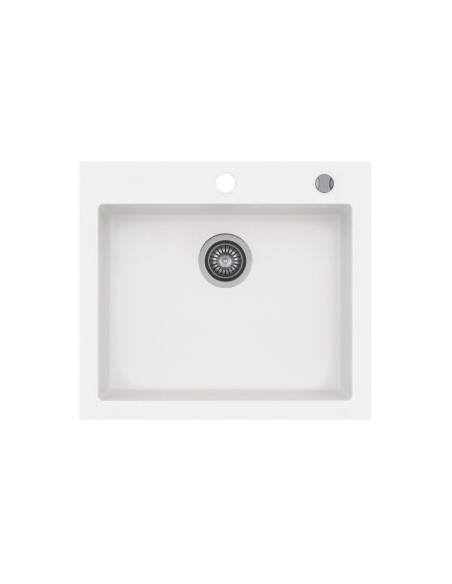 Zlew Kernau KGSH 60 1B PURE WHITE - widok z boku