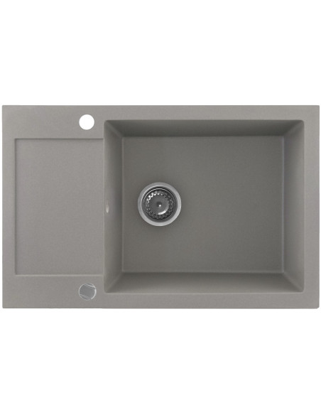 Zlew Kernau KGSH 6078 1B1D Grey Metallic - widok z przodu