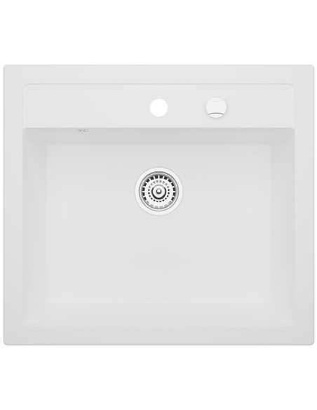 Zlew Kernau KGSI 60 1B Retro Pure White - widok z przodu