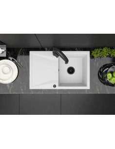 Zlew Kernau KGSJ 5079 1B1D Pure White - widok z przodu 2