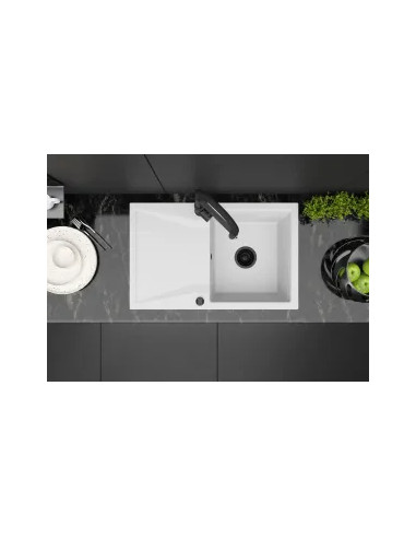 Zlew Kernau KGSJ 5079 1B1D Pure White - widok z boku