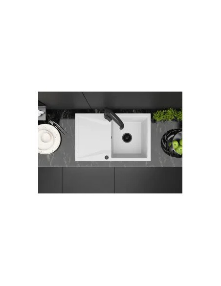 Zlew Kernau KGSJ 5079 1B1D Pure White - widok z boku