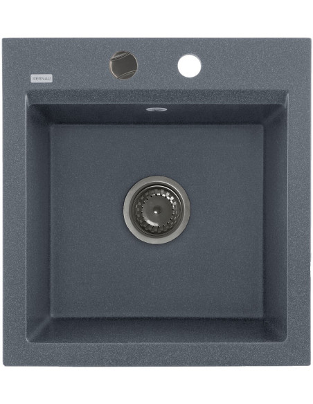 Zlew Kernau KGSM 45 1B Graphite - widok z przodu