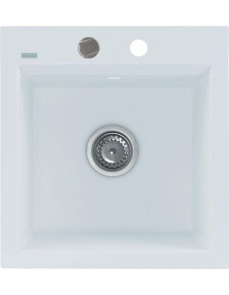 Zlew Kernau KGSM 45 1B Pure White - widok z przodu