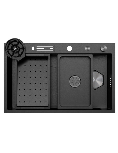 Zlew Kernau KSSF 80 1B Gun Metal - widok z przodu