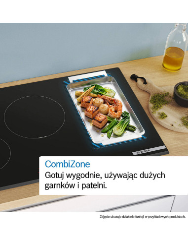 Płyta indukcyjna Bosch PVW81CHB1E - strefy grzewcze