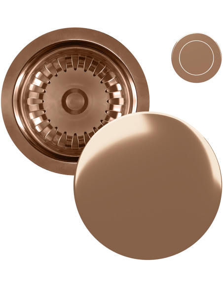 Syfon Kernau KS-SS 1B Push-Push Copper - widok z przodu